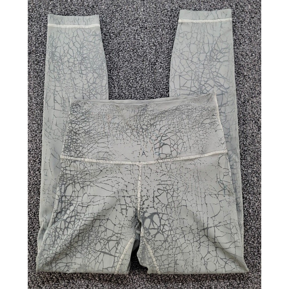 Lululemon Leggings Women 4 Gray Wunder Train High Rise Thread Dye Gym Yoga 25"